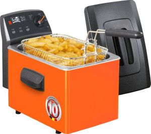 Fritel Turbo SF 4152 Oranje frituurpan friteuse 3l + 2200W ook voor vast vet