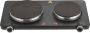 Inventum KP602B Elektrische kookplaat 2 kookzones 15 en 18 cm 750 en 1500 watt Normale stekker Zwart - Thumbnail 2