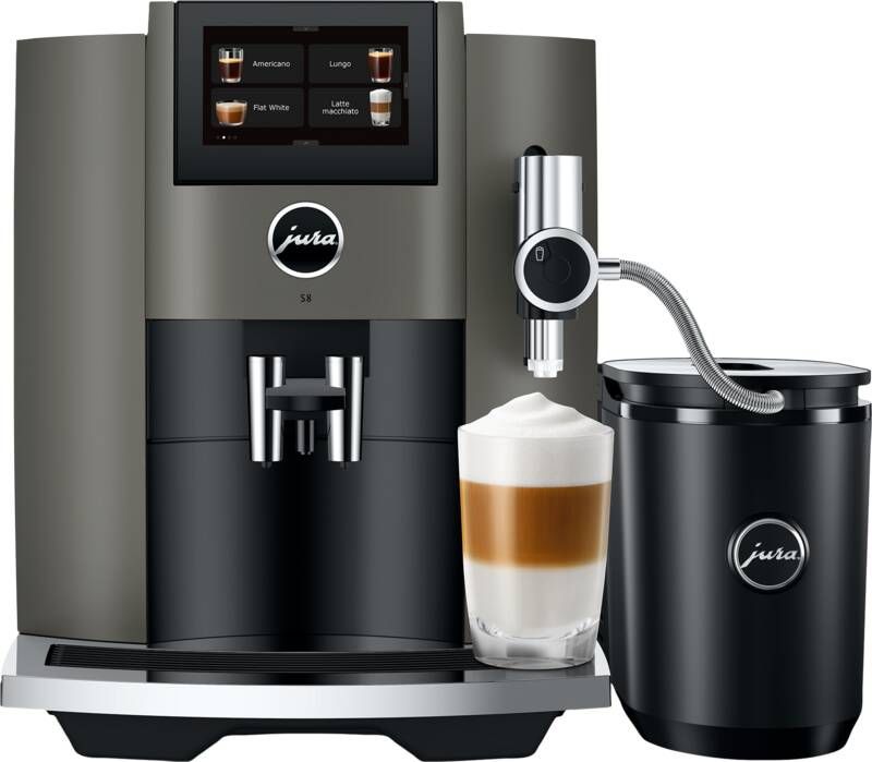 JURA S8 Dark Inox (EB) Model 2023 volautomaat espressomachine met automatische melkopschuimer [incl. gratis schoonmaakpakket twv 37 99 en gratis koffiebonen van LUDIQX Koffie] - Foto 6