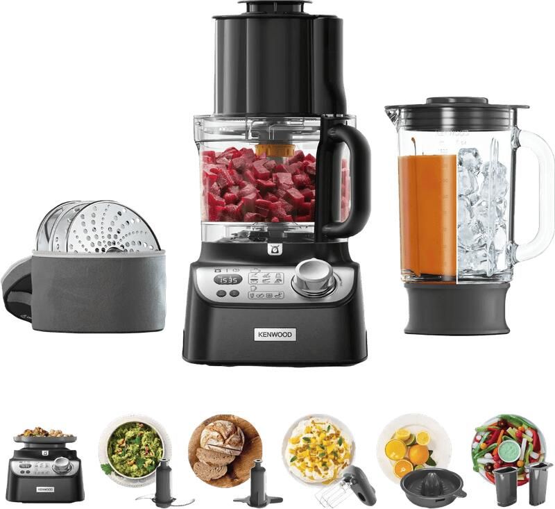 Kenwood FDM72.990BK keukenmachine 1000 W 3 l Zwart Ingebouwde weegschalen