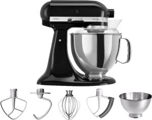 KitchenAid Keukenrobot Keukenmachine Artisan met extra accessoires Moederdag cadeautje 4 8 L Zwart