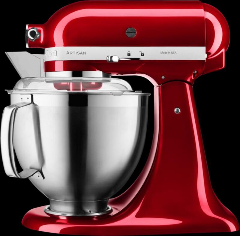 KitchenAid keukenmachine Artisan Keukenrobot met 3 accessoires uit roestvrij staal schenkschild en 2 mengkommen 300 W 3 L en 4 8 L Appelrood - Foto 4