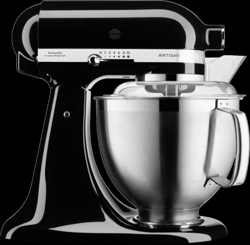 KitchenAid keukenmachine Artisan Keukenrobot met 3 accessoires uit roestvrij staal schenkschild en 2 mengkommen 300 W 3 L en 4 8 L Onyx zwart - Foto 2