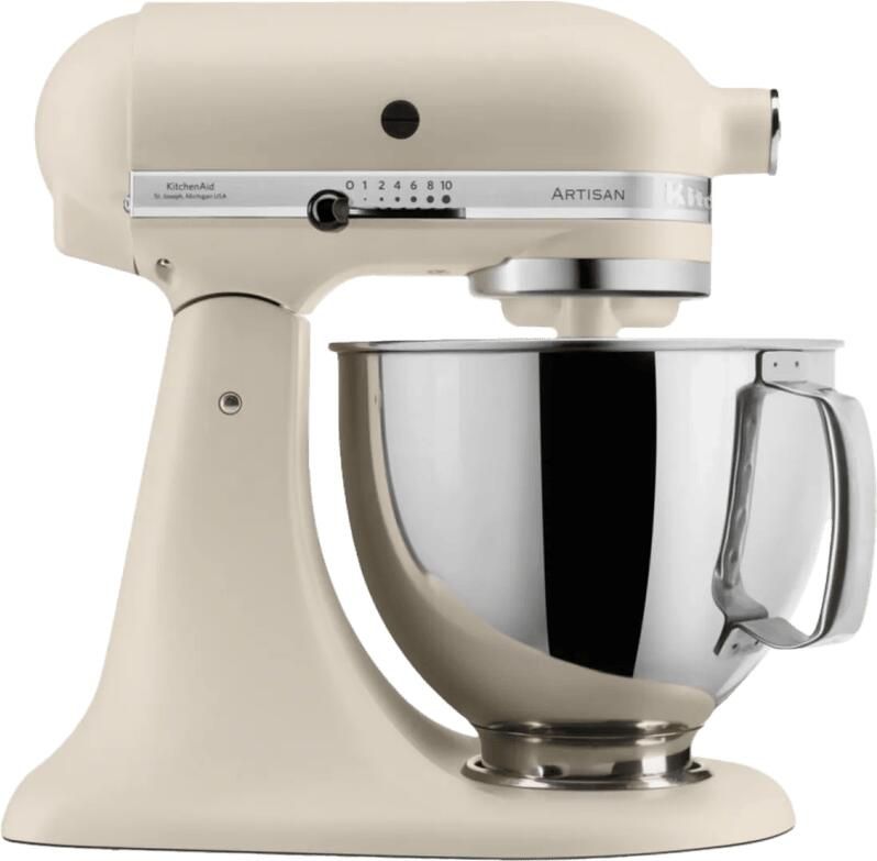 KitchenAid Keukenmachine Artisan Keukenrobot met 3 accessoires en kom van 4 8 L uit roestvrij staal 300 W Milkshake - Foto 2
