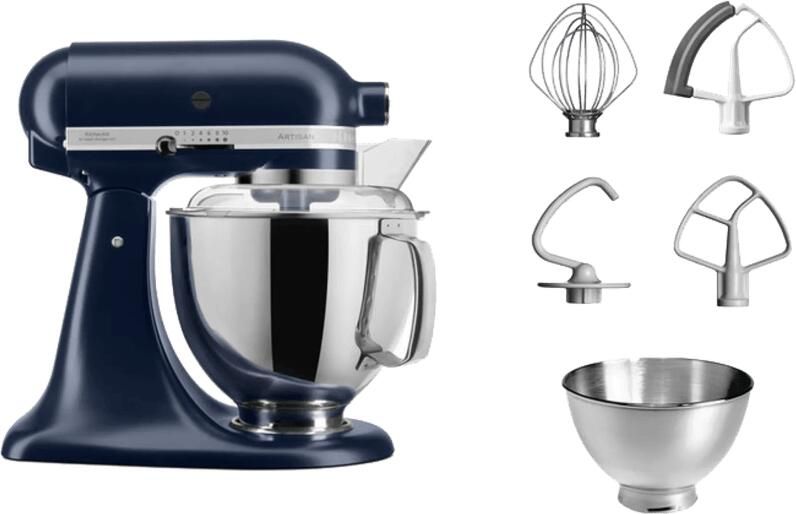 KitchenAid 5KSM175PSEIB Keukenrobot met kantelbare kop 4 8 L Standmixer Artisan met exta accessoires Ink blauw - Foto 2
