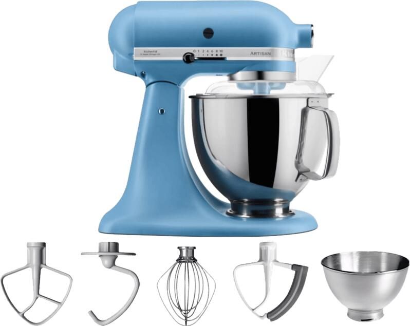KitchenAid keukenmachine Artisan Keukenrobot met 5 accessoires en 2 mengkommen 300 W 3 L en 4 8 L Blauw - Foto 2
