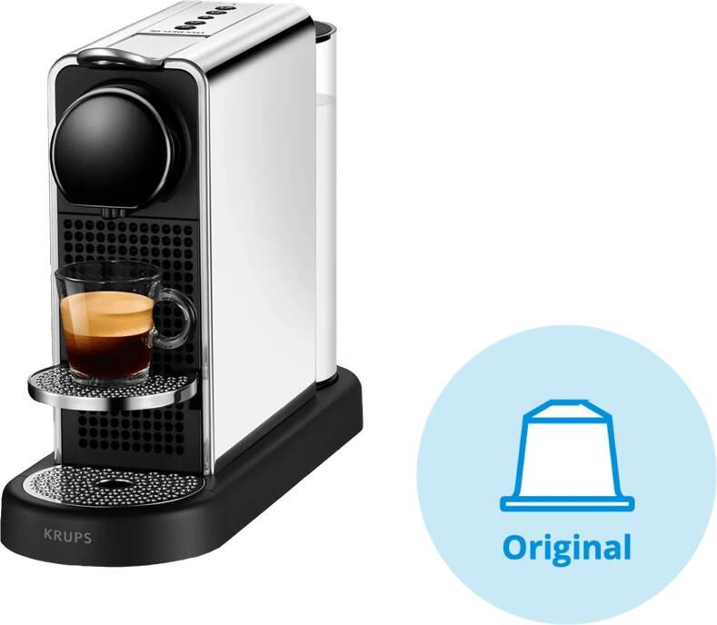 Krups Nespresso Citiz Platinum XN610D Koffiecupmachine RVS Elegant Energiezuinig