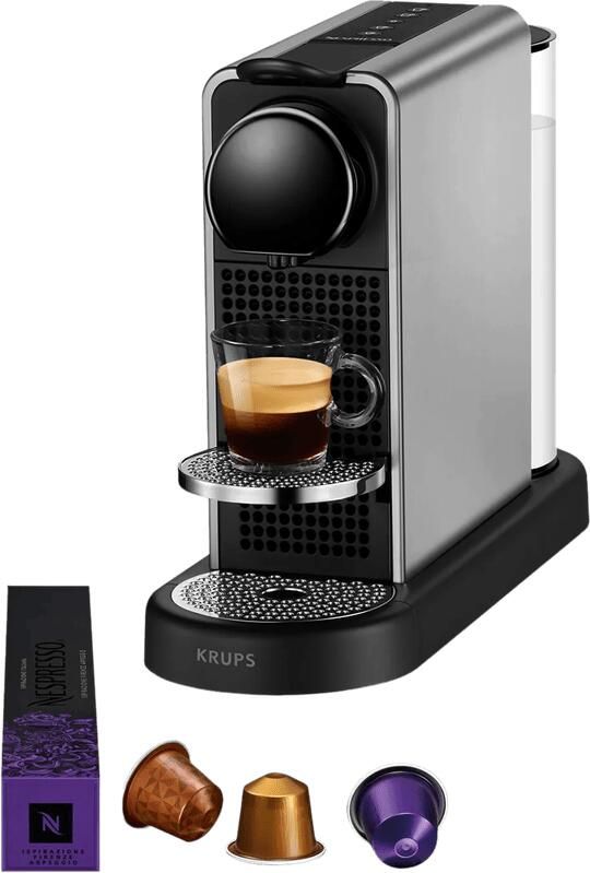 Krups Nespresso Citiz Platinum XN610T Koffiecupmachine Titan Compact Energiezuinig