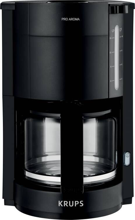 Krups Filterkoffieapparaat F30908 Pro Aroma met glazen kan 1 25l capaciteit 10-15 kopjes 1050w zwart - Foto 3