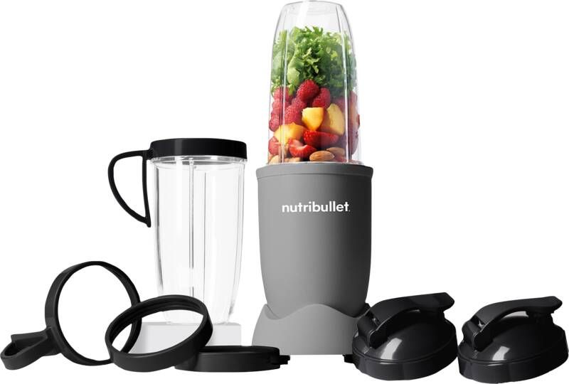 NutriBullet Exclusive Blender 900 Watt Smoothie Maker Incl. To Go Accessoires Grijs - Foto 3