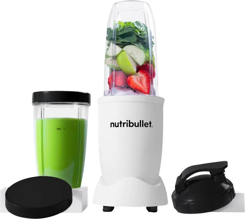 NutriBullet Exclusive Blender 900 Watt Smoothie Maker 2 x 900 ml Incl. To Go Desksel & Bewaardeksel BPA & BPS-vrij Wit Incl. Digitaal Receptenboek - Foto 5