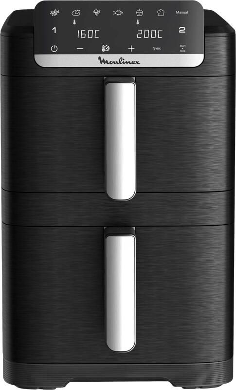 Moulinex Easy Fry Crispy Stack EZ7528F0 – Dual airfryer 10L – EvenFry technologie – Sync modus – 7 programma s – Compacte heteluchtfriteuse - Foto 2