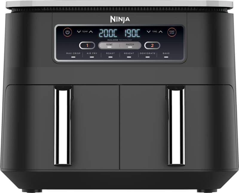 Ninja Foodi AF300EU heteluchtfriteuse XXL Twee Kookvakken 7.6 Liter 2400 Watt Dual Zone Technologie