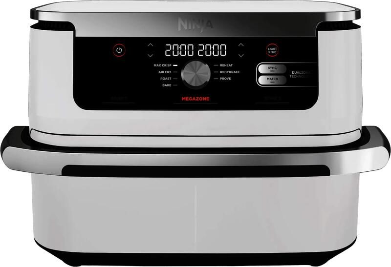 Ninja Foodi FlexDrawer Mega Dubbele Airfryer XXL 10.4 Liter Twee Kookvakken of Ã‰Ã©n MegaZone Heteluchtfriteuse Wit AF500EUWH