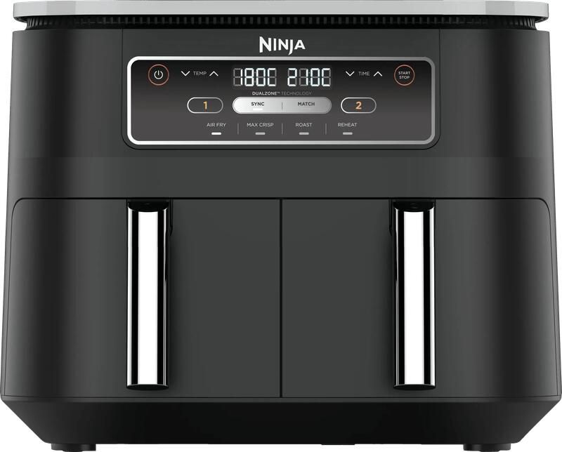 Ninja Foodi AF200EU Dubbele Airfryer XXL Dubbele Mand 7.6 Liter Dual Zone Technologie