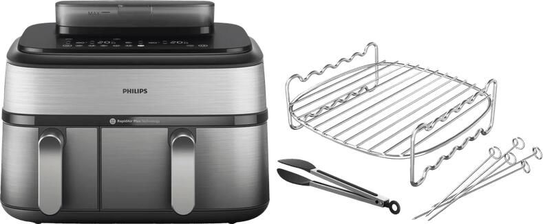 Philips 5000 Series Dual Basket NA555 00 + Dubbellaagse kookset