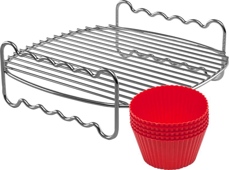 Philips Grillroosterinzet + Muffincups HD9904 01 Party-Kit geschikt voor airfryer hd921x hd922x hd962x hd964x hd974x