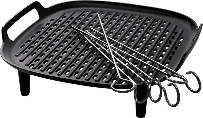 Philips Grillpan-inzet HD9959 00 voor Airfryer XXL 5000 Serie incl. 6 spiesen vaatwasmachinebestendig