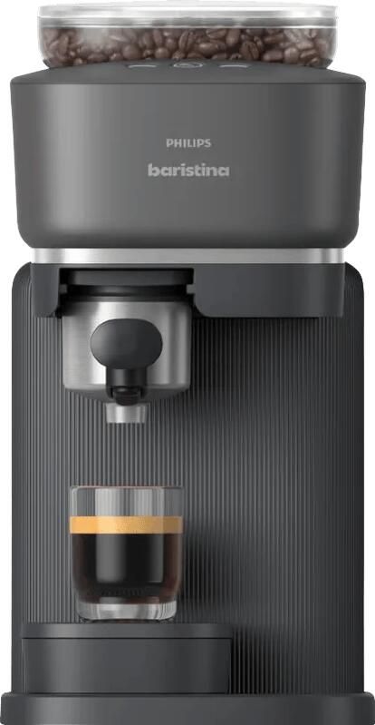Philips BAR305 60 Baristina Semi-Automatische Espressomachine Pistonmachine Koffiemachine met Bonen Zwart - Foto 2