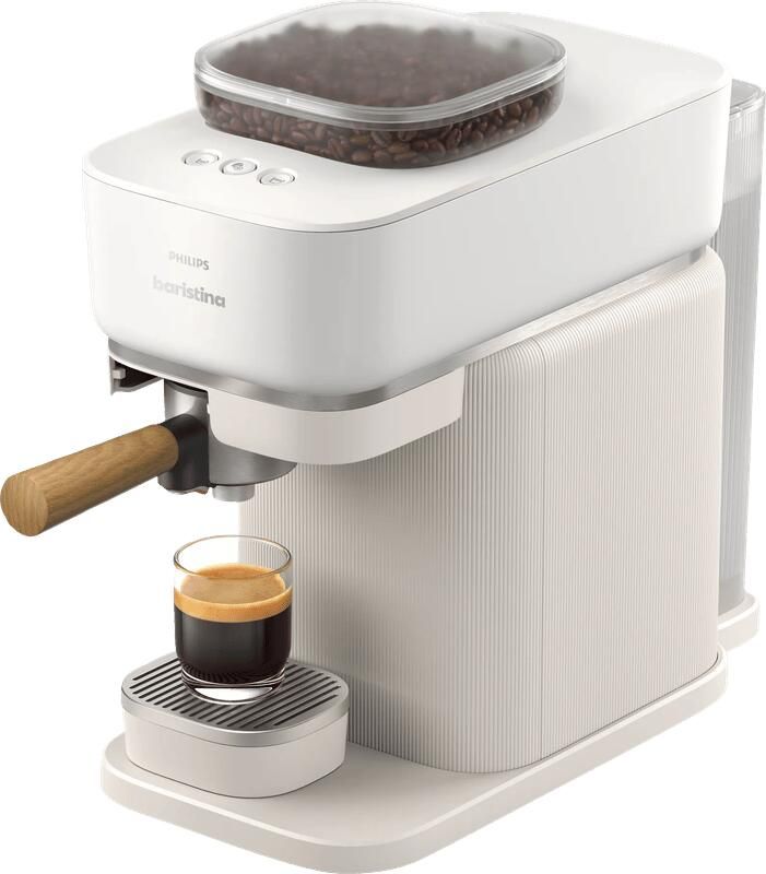 Philips Baristina BAR307 20 Semi-Automatische Espressomachine Pistonmachine Koffiemachine met Bonen 2026 Editie Wit - Foto 2