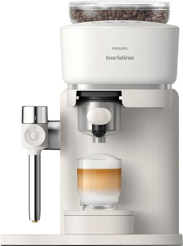 Philips Baristina Latte BAR400 00 Espressomachine Pistonmachine Cappuccino Automatische Melkopschuimer Wit - Foto 2