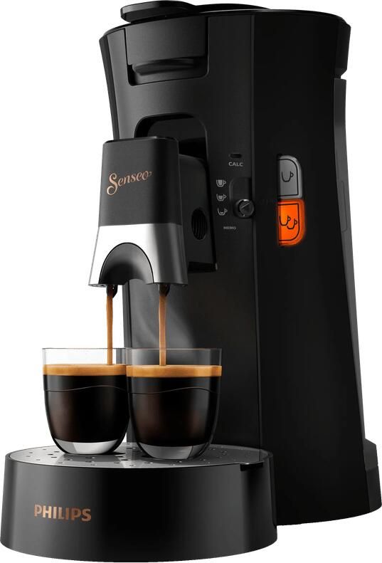 Philips Senseo Select Koffiepadmachine CSA240 60 Keuze uit 1 of 2 Kopjes Instelbare Intensiteit Automatische Uitschakeling Zwart - Foto 2