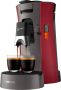 Philips Senseo Select CSA230 90 Koffiepadapparaat Dieprood en kasjmiergrijs - Thumbnail 2