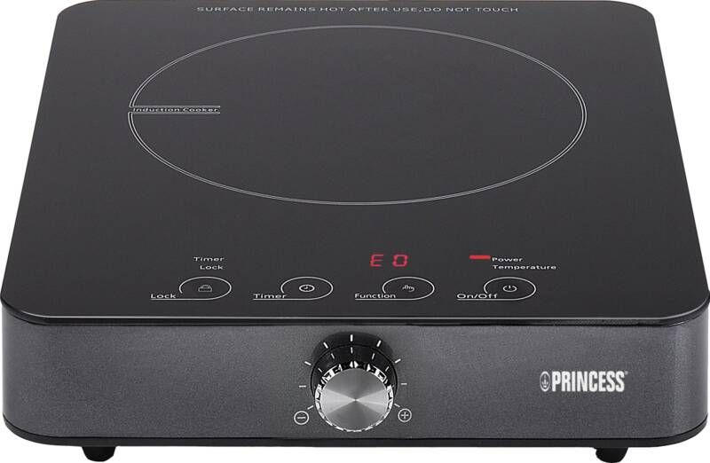 Princess 303010 Inductie Kookplaat – Vrijstaande inductieplaat Digitaal LED-display – 1800 Watt – Zwart Elektrische kookplaat - Foto 2
