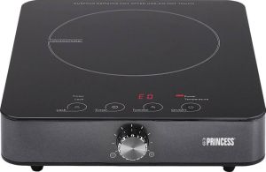 Princess 303010 Inductie Kookplaat – Vrijstaande inductieplaat Digitaal LED-display – 1800 Watt – Zwart Elektrische kookplaat