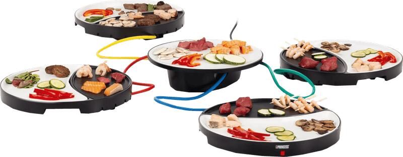 Princess Dinner4All 103080 Gourmetstel Grill & Bakplaat Extra lang 2 meter snoer 4 personen Vaatwasserbestendig PFAS-vrij Uitbreidingsset beschikbaar - Foto 2