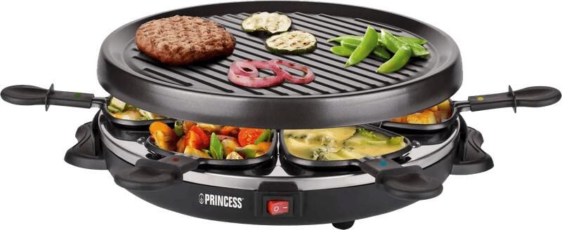 Princess Gourmetstel 162725 Raclette Grill Party – 6 personen – Anti aanbaklaag Rond model - Foto 2
