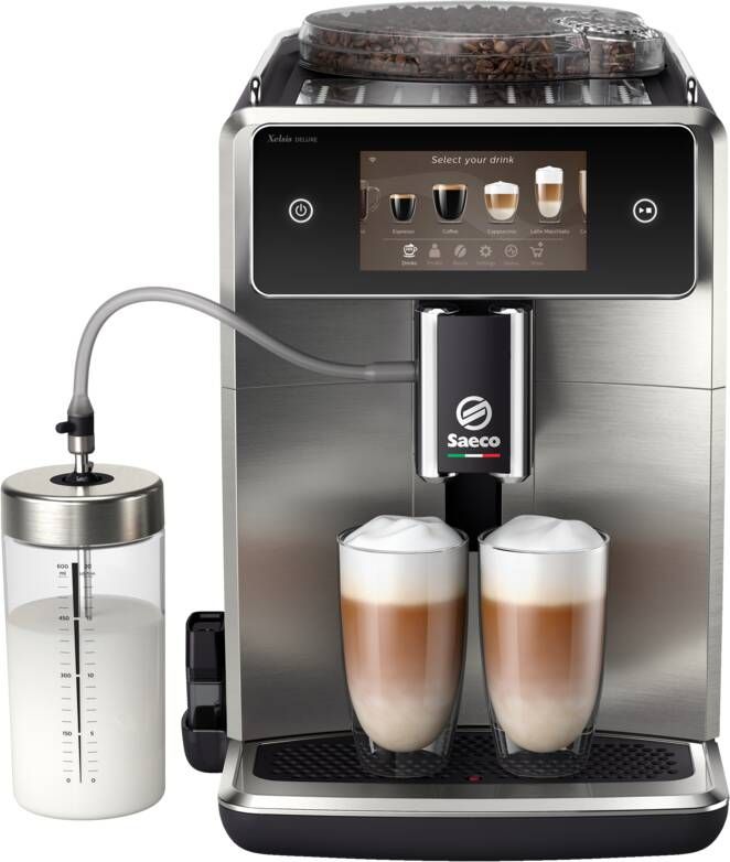 Saeco Philips Xelsis Deluxe SM8785 00 Espressomachine 22 Soorten Warme Drankjes Zwart Zilver + AquaClean Filter - Foto 2