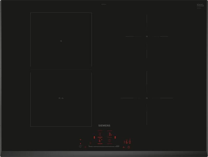 Siemens ED751HSC1E iQ500 Inductiekookplaat 70cm Home Connect combiZone: combineer probleemloos twee inductiezones fryingSensor Pro: Geniet van het koken zonder bang te zijn dat je het eten laat aanbranden