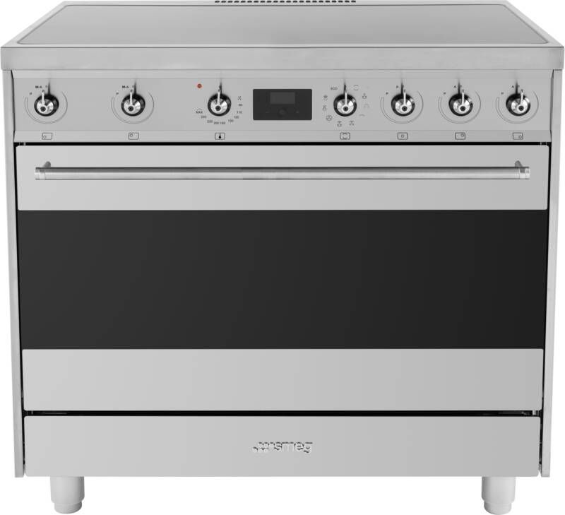 Smeg Symphony C9IMX9-1 fornuis Vrijstaand fornuis Electrisch Inductiekookplaat zones Roestvrijstaal - Foto 2