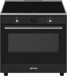 Smeg Concert CG90IANT9 fornuis Vrijstaand fornuis Inductiekookplaat zones Zwart A
