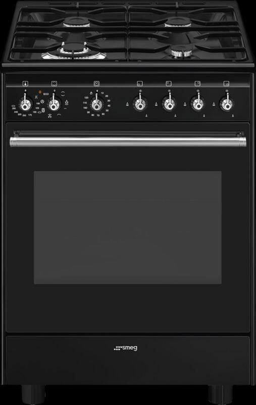 Smeg CX61GMBLNLK Gasfornuis Zwart - Foto 2