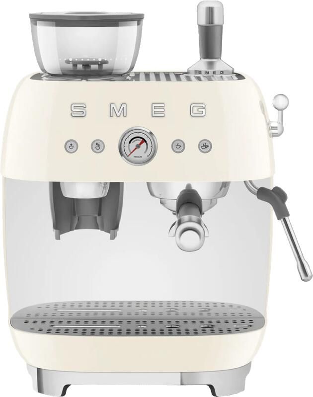 Smeg EGF03CREU Espressomachine met Geïntegreerde Bonenmaler Pistonmachine Dubbel Thermoblock 58 mm Filterdrager Professionele Stoompijp '50s Style Crème - Foto 2