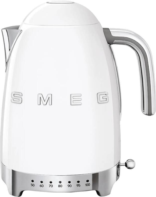 Smeg KLF04WHEU Waterkoker met Variabele Temperatuur 1 7 Liter 2400W 7 Temperatuurstanden Warmhoudfunctie RVS '50s Style Wit - Foto 2