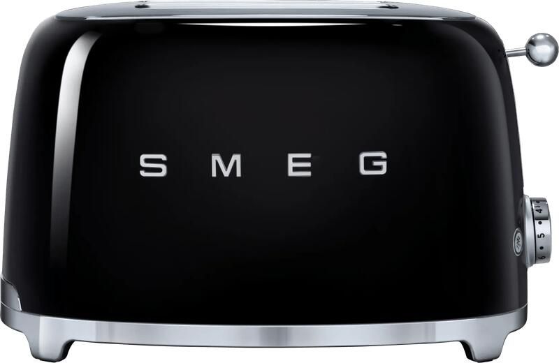 Smeg TSF01BLEU Broodrooster 2 Sleuven 950W 6 Bruiningsstanden Ontdooifunctie & Opwarmfunctie '50s style Zwart - Foto 2