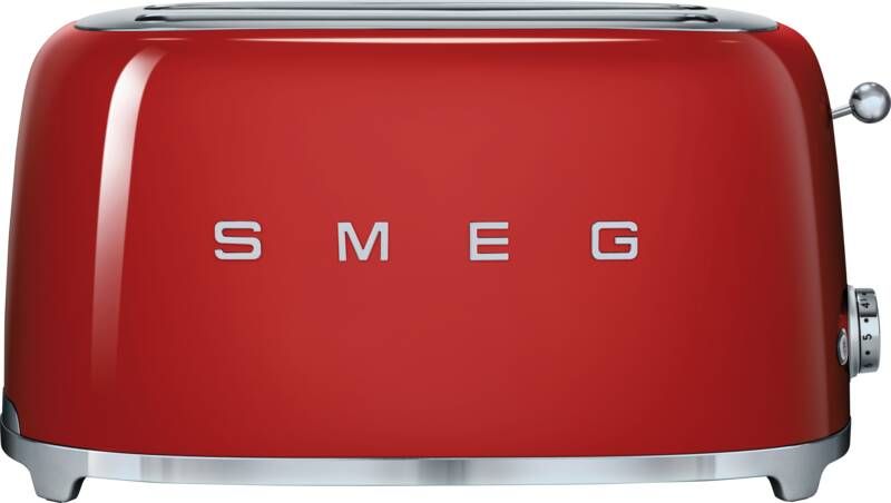 Smeg TSF02RDEU Broodrooster 4 Sneden 2 Lange Sleuven 1500W 6 Bruiningsstanden Ontdooifunctie Opwarmfunctie & Bagelfunctie '50s Style Rood - Foto 2