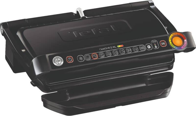 Tefal Optigrill + XL contactgrill 9 automatische kookprogramma's GC 7228 BK