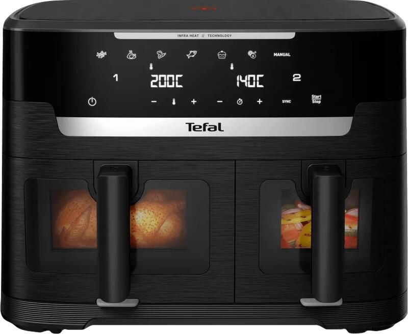 Tefal Ever Fry Dual XXL EY9488 Dubbele Airfryer Infraroodtechnologie 7 programma's 11L