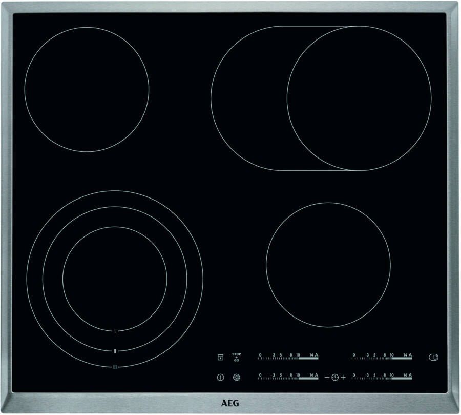 AEG Elektrische kookplaat HKA6507RAD met braadzone
