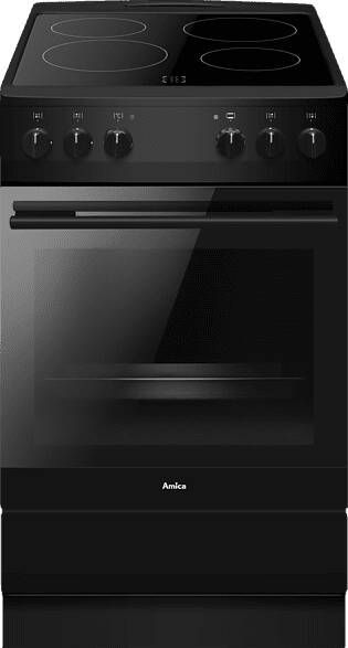 Amica SHC11509SM Vrijstaande fornuis (Keramische fornuis 67 liter 500 mm breed)