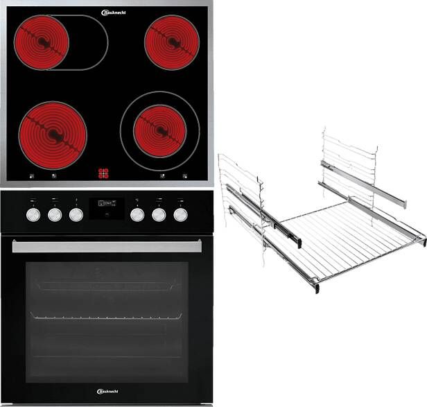 Bauknecht HEKO BLACK500P Inbouw kookset met (inbouw keramische kookplaat A+ 65 liter)