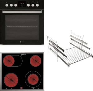 Bauknecht HEKO BLACK700H inbouw kookset (keramische kookplaat A 65 liter)