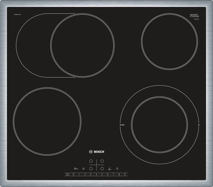 Bosch Serie 4 PKN645BA1E kookplaat Zwart Ingebouwd Keramisch