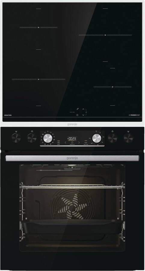 Gorenje BLACKSET4 INDUCTION inbouw kookset (inductiekookplaat oven gebonden A 77 l)