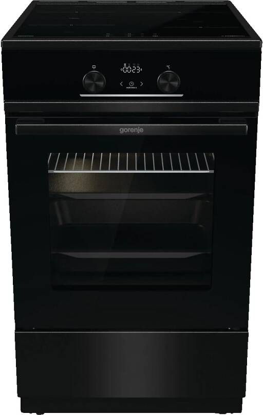 Gorenje GEIT5C60BPG Vrijstaand fornuis Zwart Draaiknop Touch Zwart Front Top front Glas