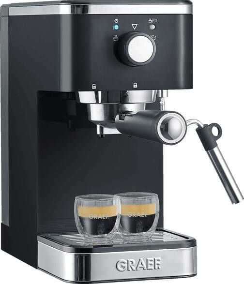 Graef Salita Espresso Piston machine ES402 Zwart compact 14 cm breed 1400 Watt voor losse koffie en koffiepads - Foto 2